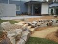 Seamist Close Murrays Beach Project Excavations & Levelling, Sandstone Boulder Walls, Charcoal Paving, Timber & Sandstone Steps, Lawns, Gardens & Decorative Gravels